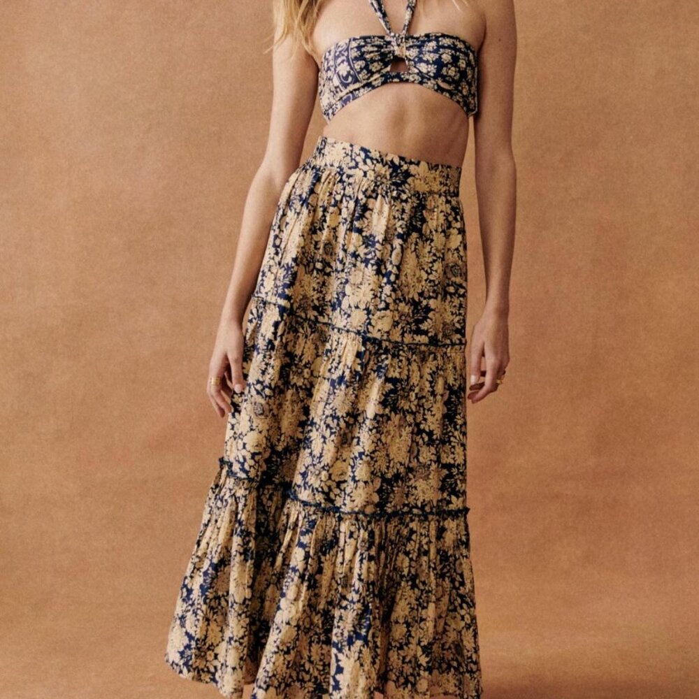 Sezane Sakura Skirt Country Flowers - Size 46 - Picture 3 of 3